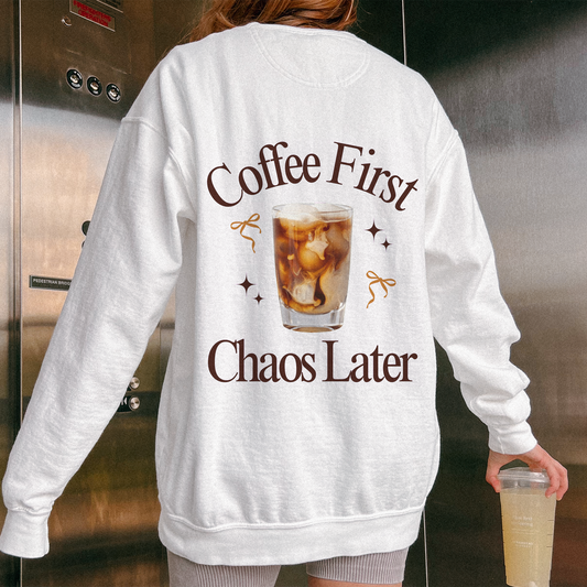 Coffee Lovers ADHD White Sweatshirt
